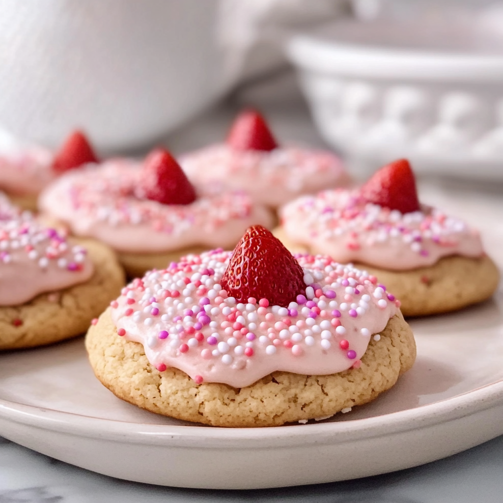 Strawberry Kiss Cookies
