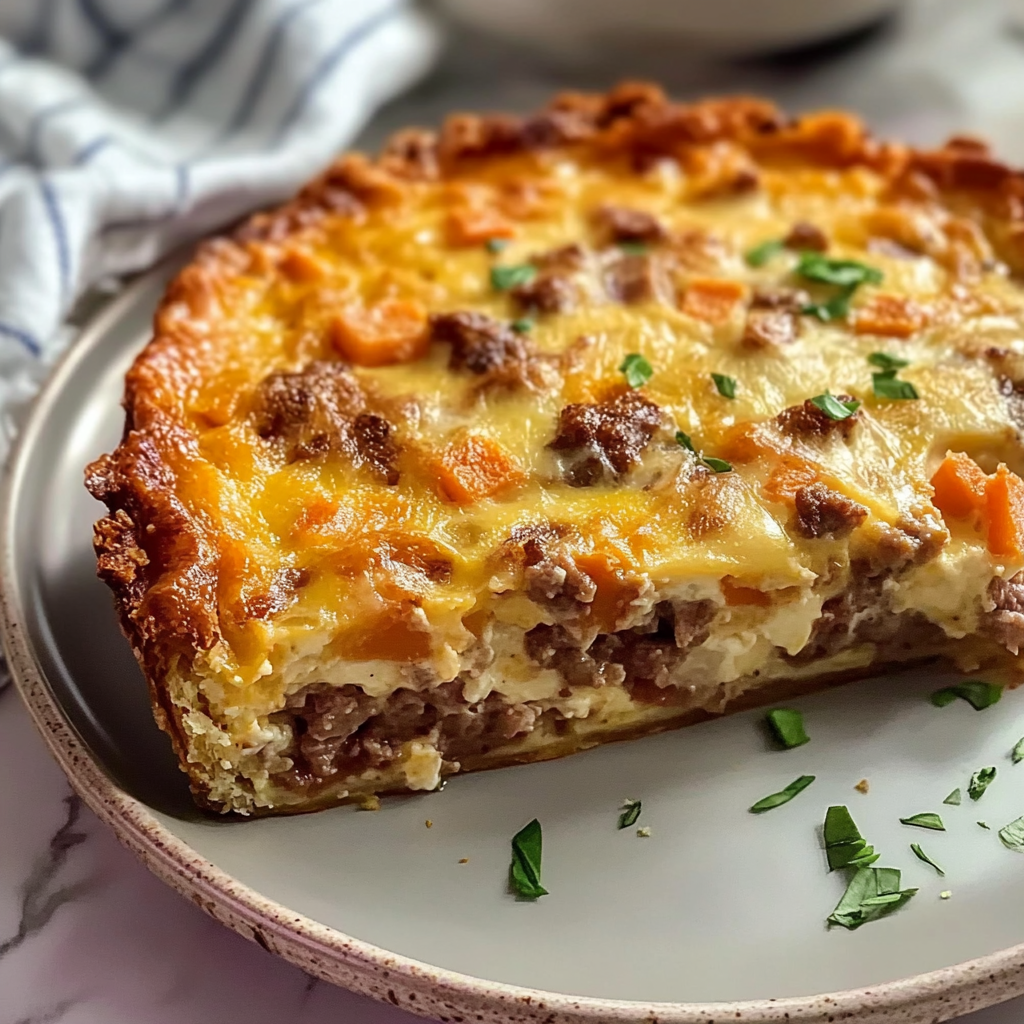 Sweet Potato Quiche with Ground Turkey