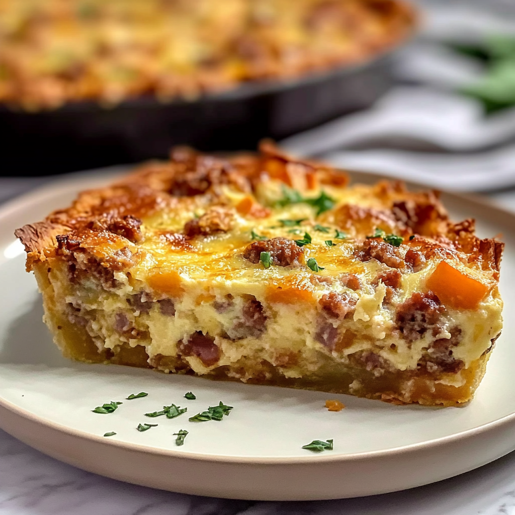 Sweet Potato Quiche with Ground Turkey