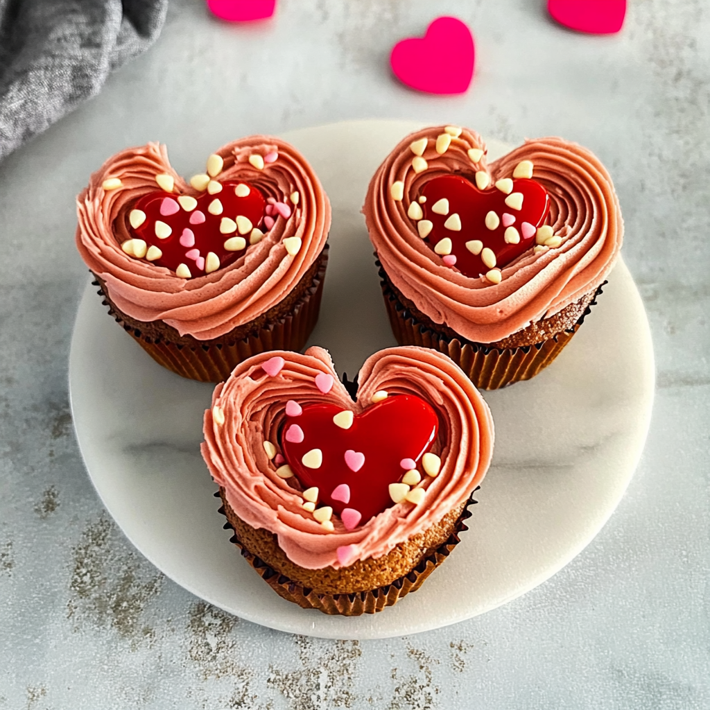 Valentine Heart Cupcakes