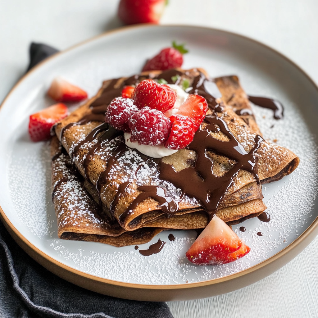 Valentine’s Chocolate Crepes