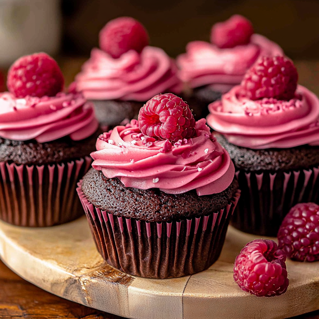 Valentine’s Chocolate Raspberry Cupcakes