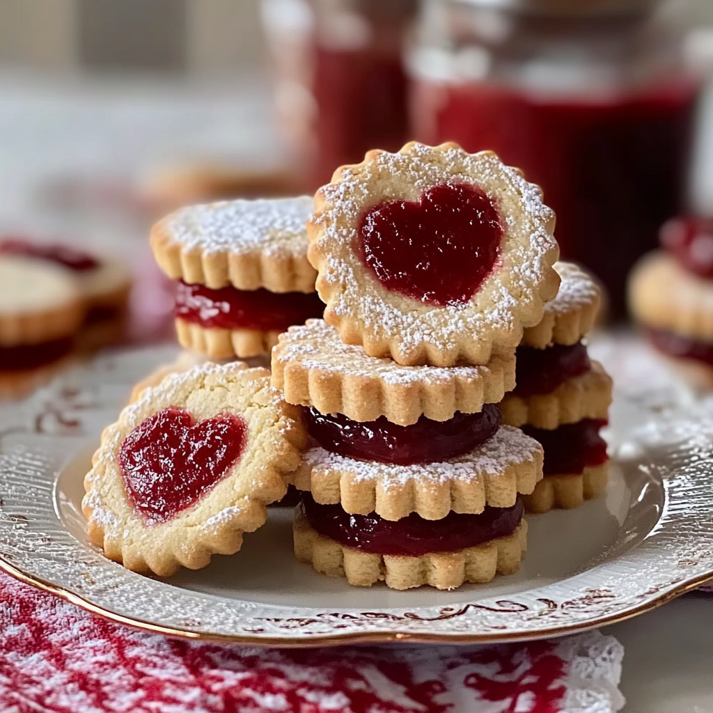 Valentine’s Day Linzer Cookies