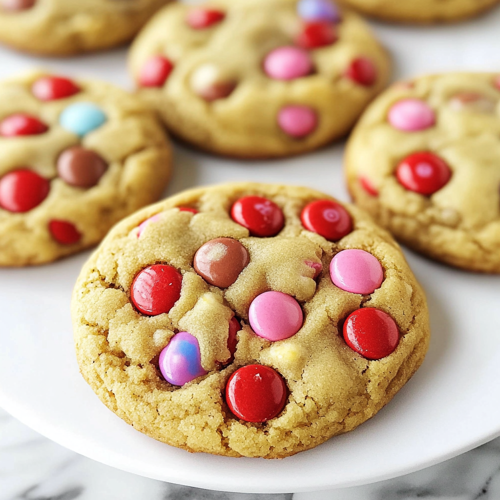 Valentine’s Day M&M Cookies