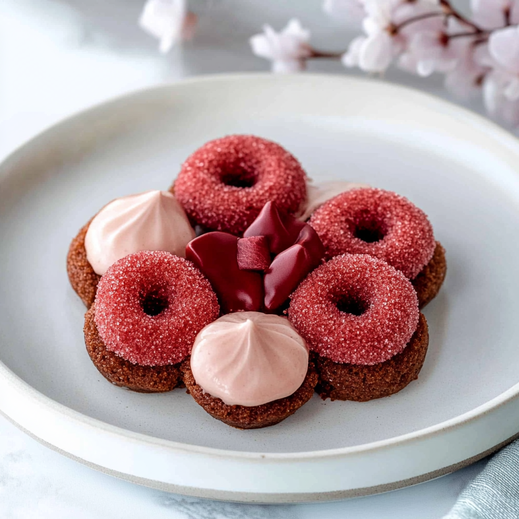 Valentine’s Red Velvet Blossom Cookies