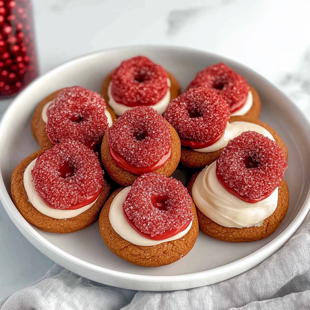 Valentine’s Red Velvet Blossom Cookies