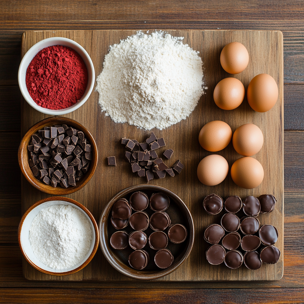Valentine’s Red Velvet Blossom Cookies ingredients
