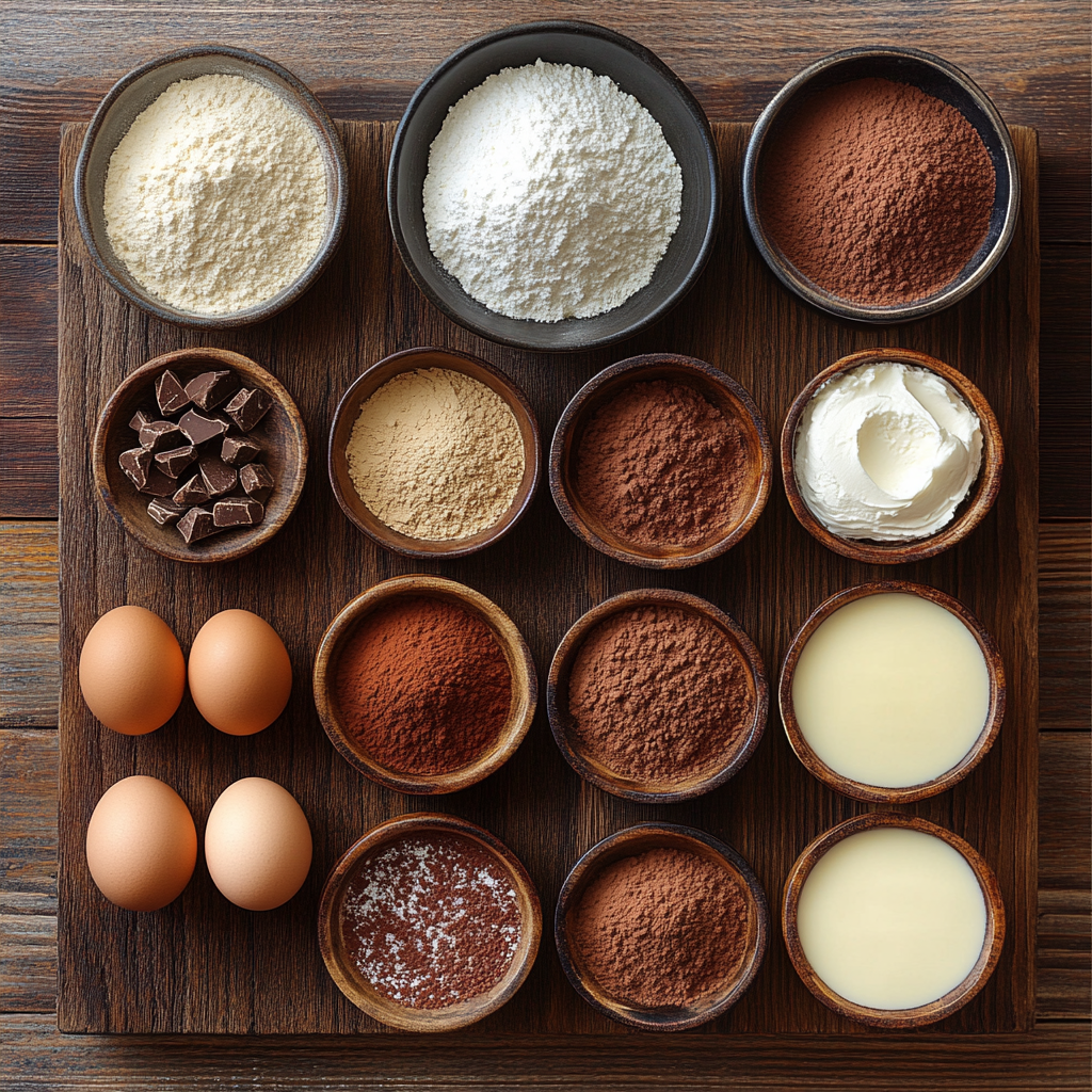 Valentine’s Red Velvet Cake Roll ingredients