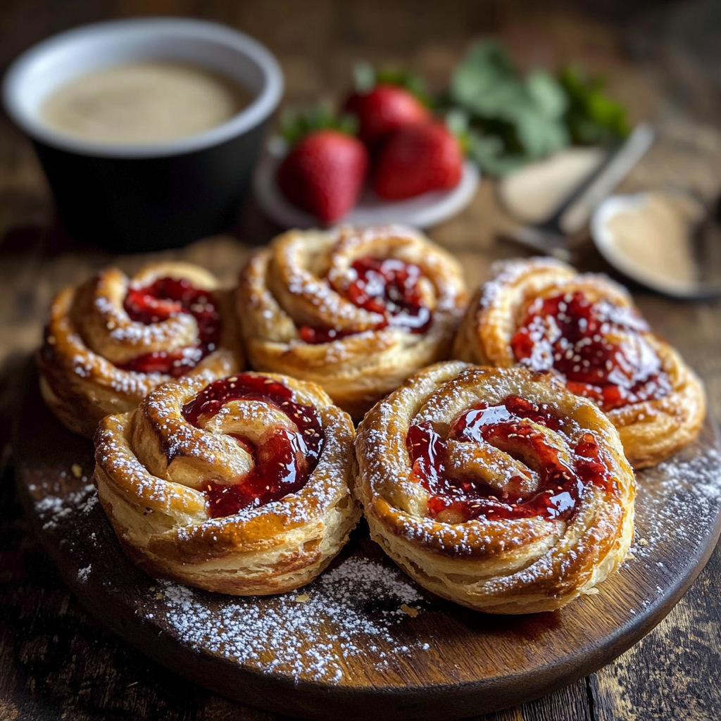 Valentine’s Strawberry Palmiers