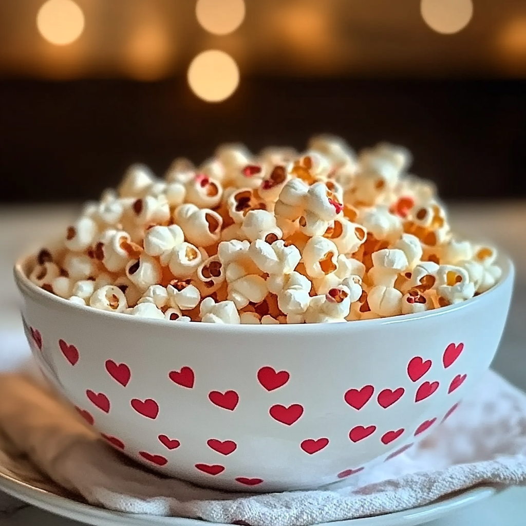 Valentine’s White Chocolate Popcorn