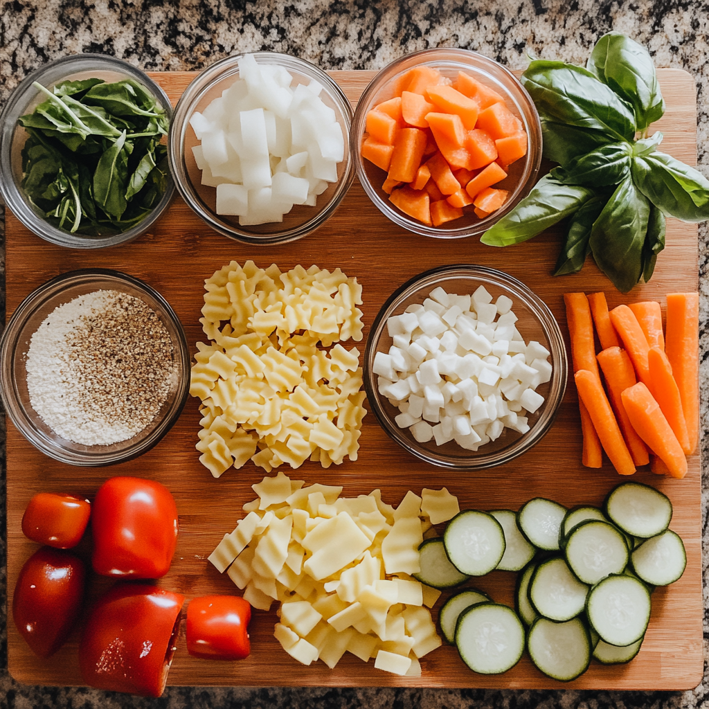 Vegan Lasagna Soup ingredients