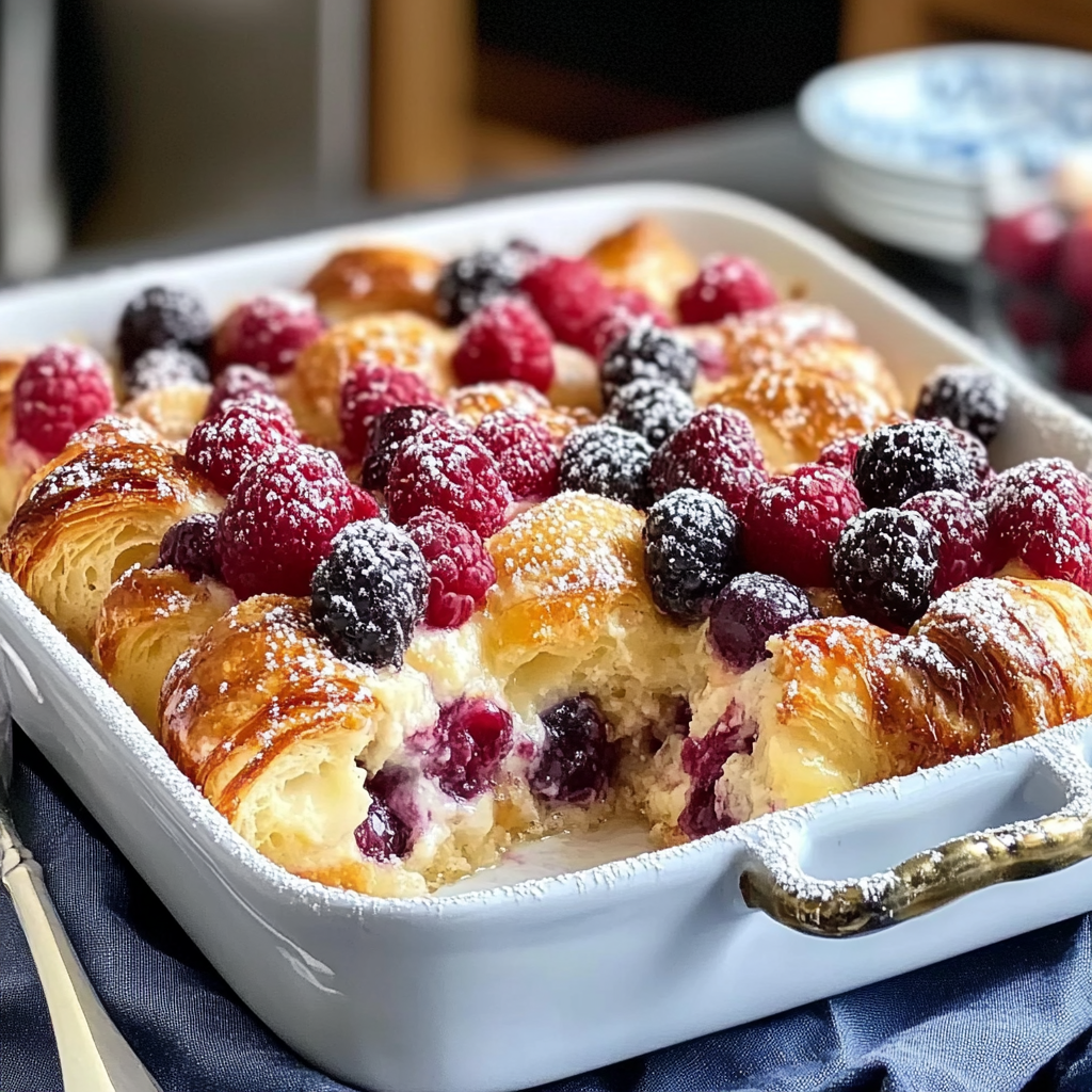 berry croissant casserole