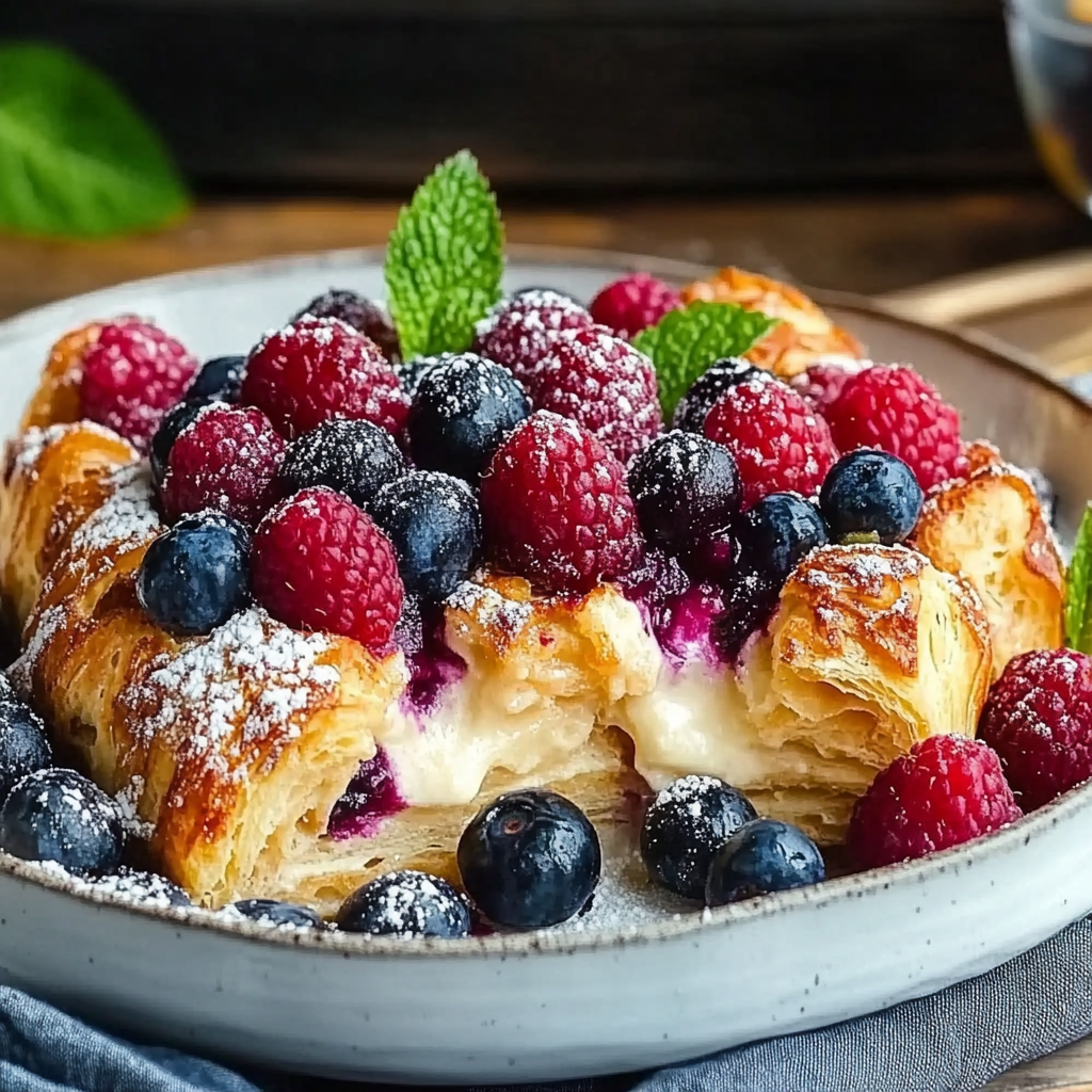 berry croissant casserole