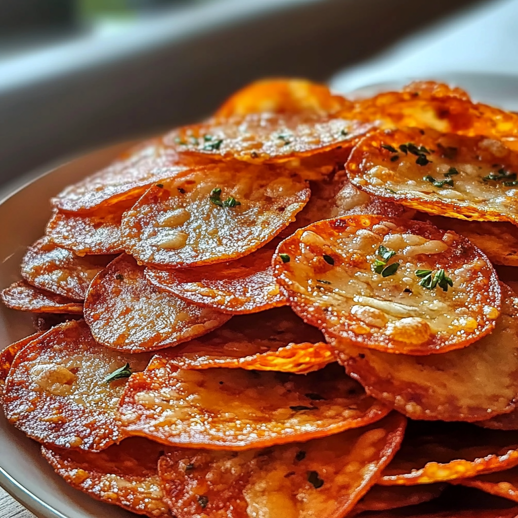 Pepperoni Cheese Crisps