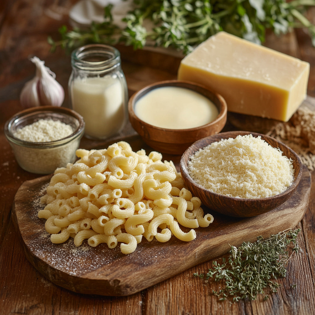 Boursin Mac and Cheese ingredients