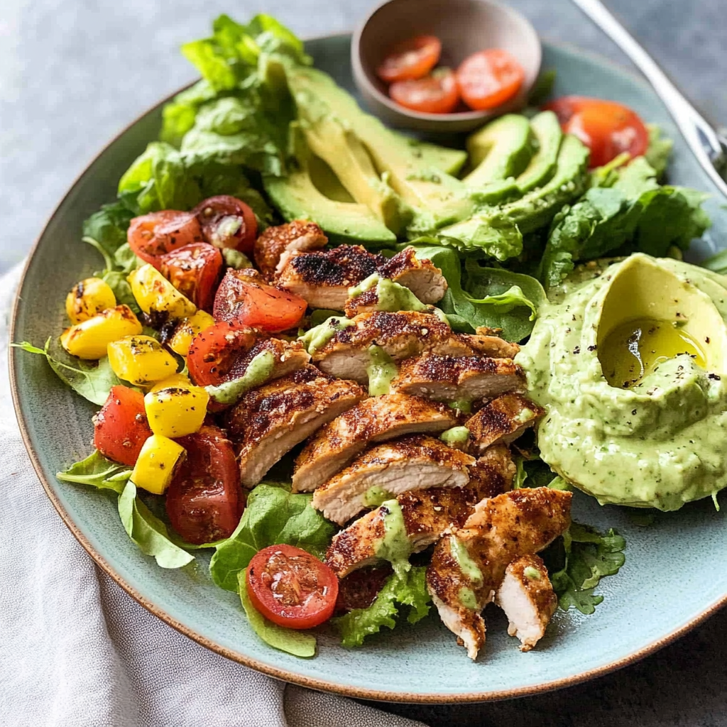 Chicken Salad with Avocado Dressing