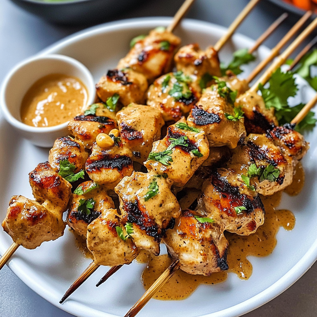 Chicken Satay with Peanut Sauce