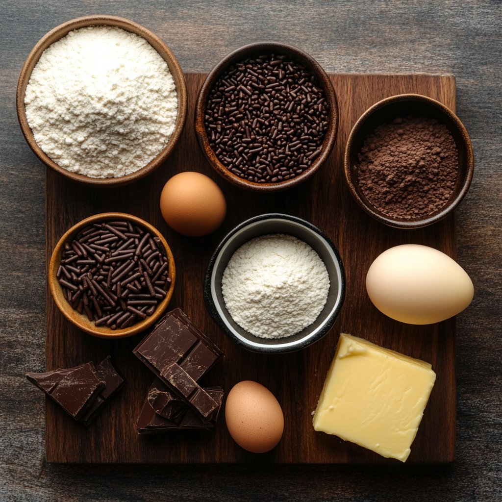 Chocolate Sprinkle Heart Cookies ingredients