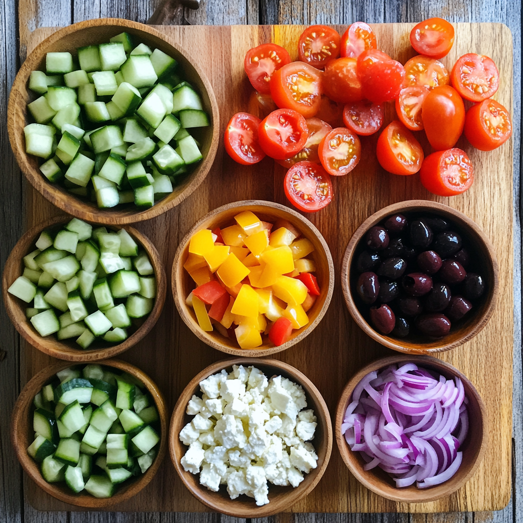 Chopped Italian Salad ingredients