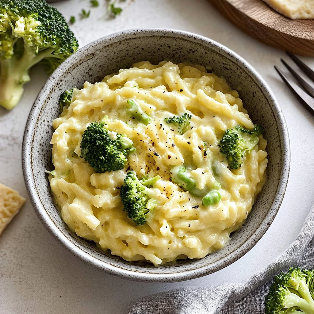 Creamy One Pot Broccoli Cheddar Orzof