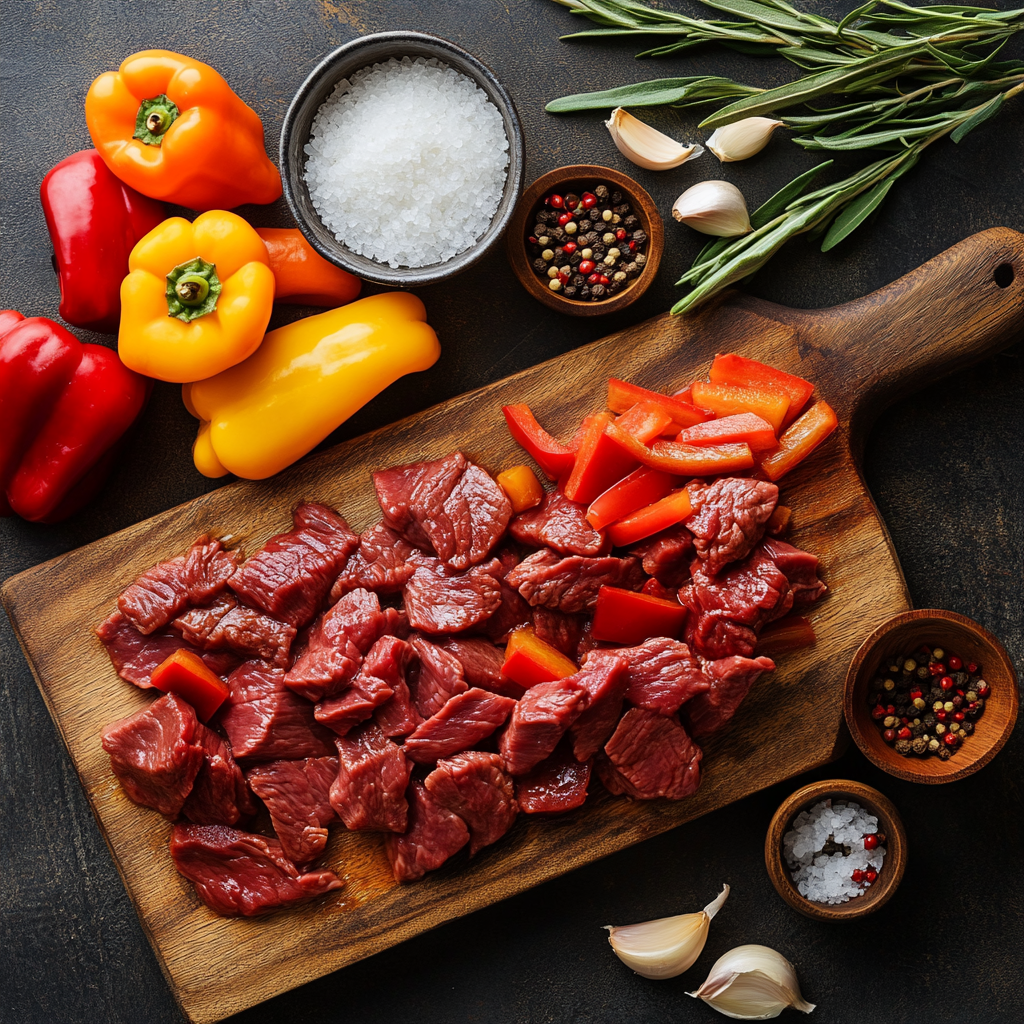 Crockpot Pepper Steak ingredients