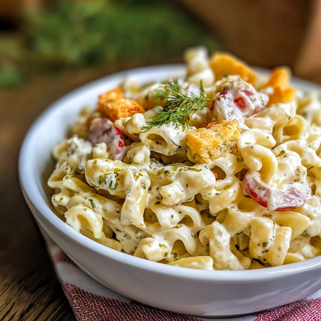 Dill Pickle Pasta Salad