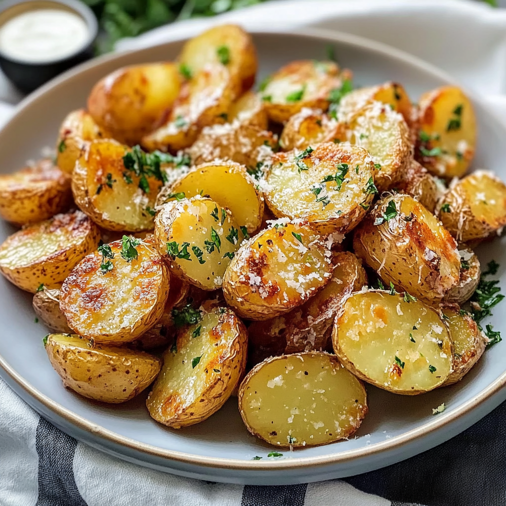 Garlic Butter Parmesan Roasted Potatoes