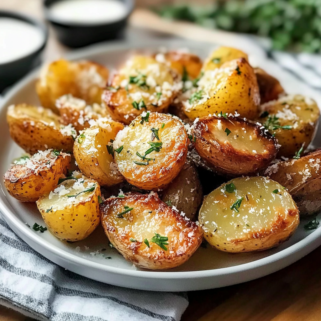 Garlic Butter Parmesan Roasted Potatoes