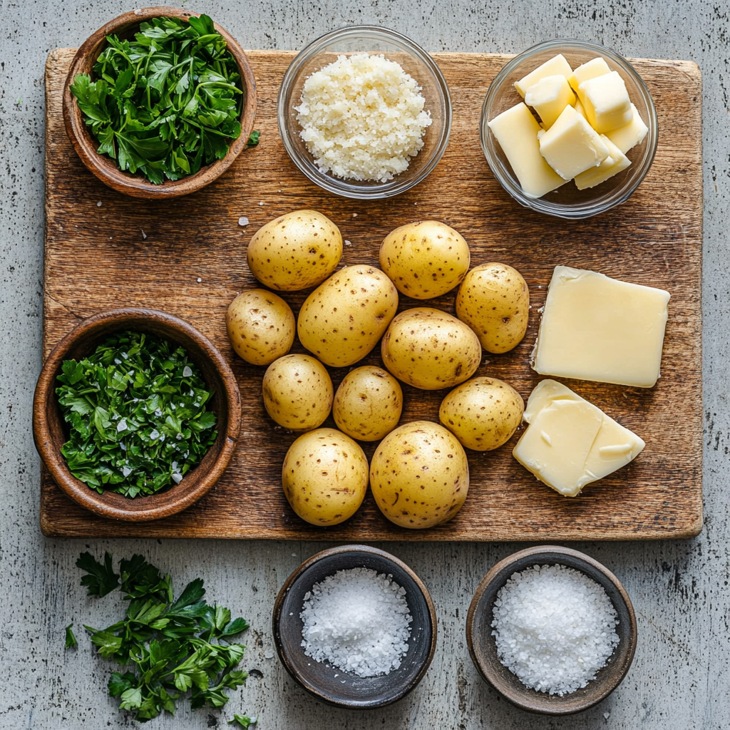 Garlic Butter Parmesan Roasted Potatoes ingredients