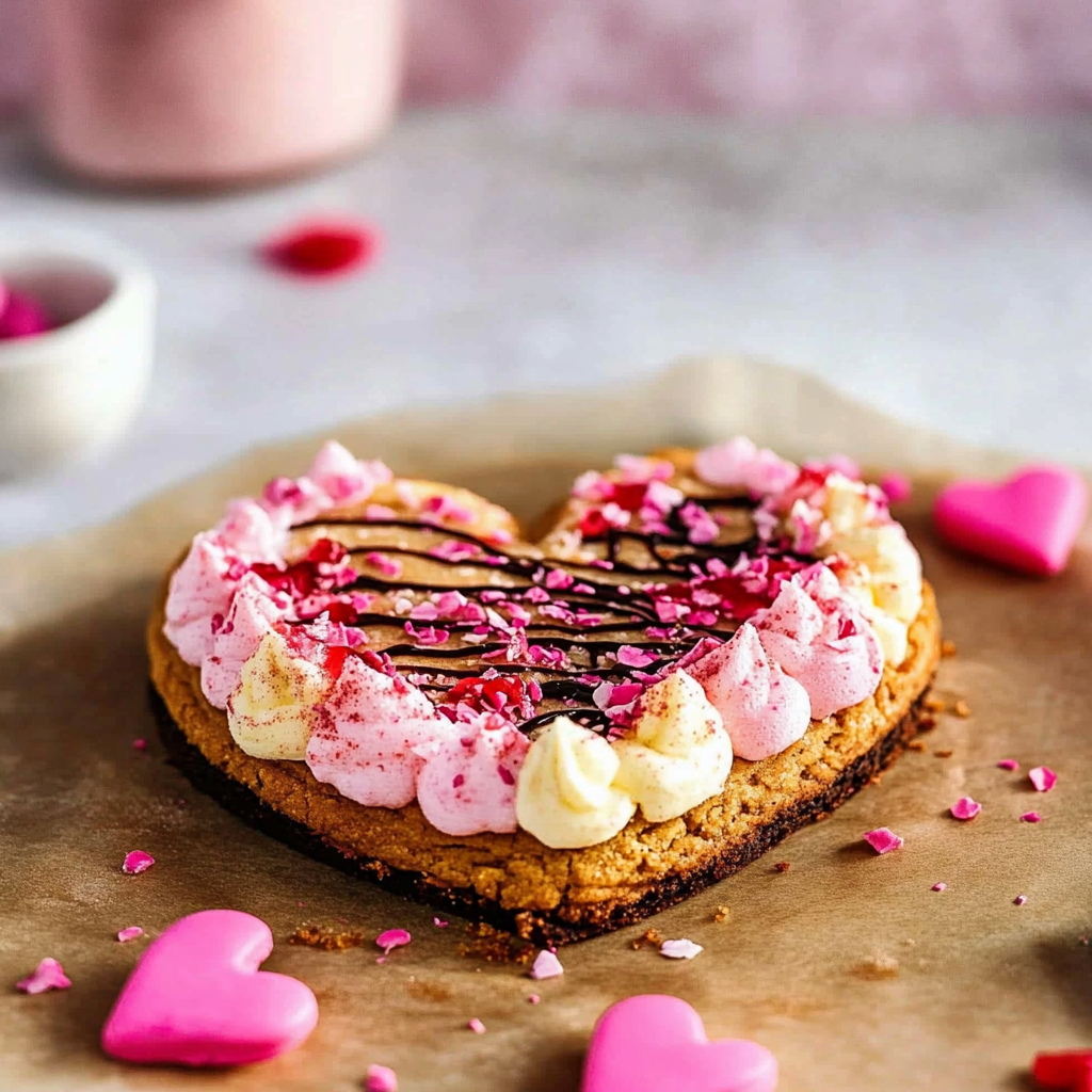 Giant Valentine’s Heart Cookie