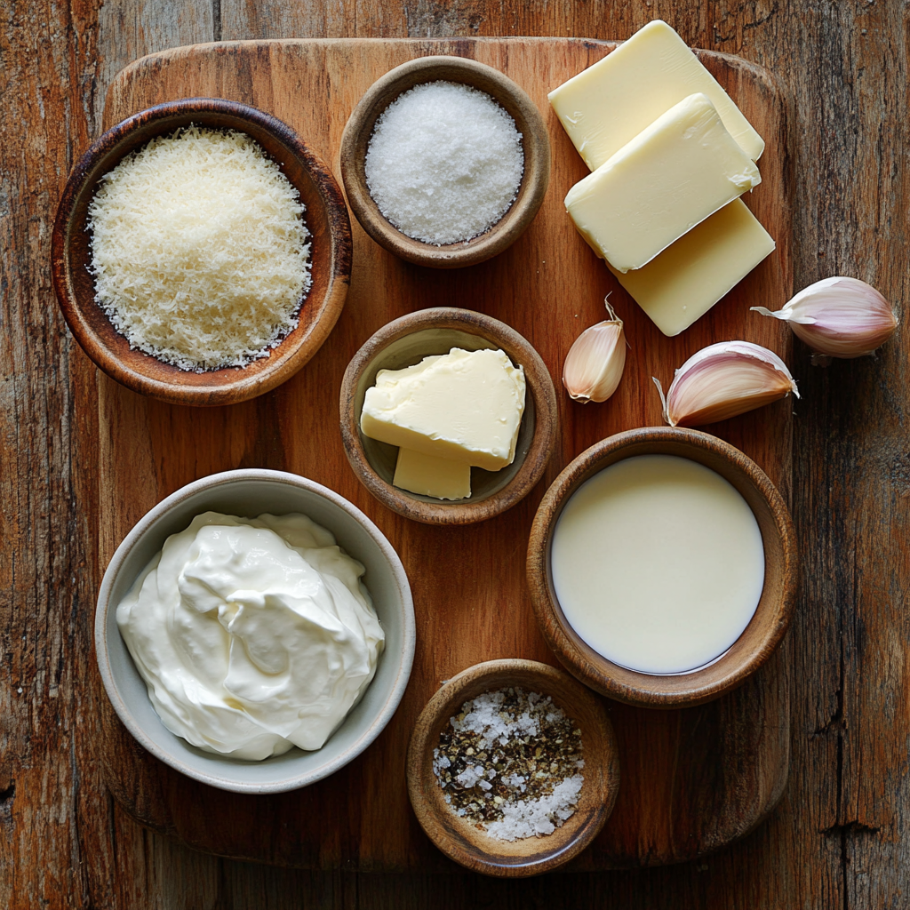 Greek Yogurt Alfredo Sauce ingredients