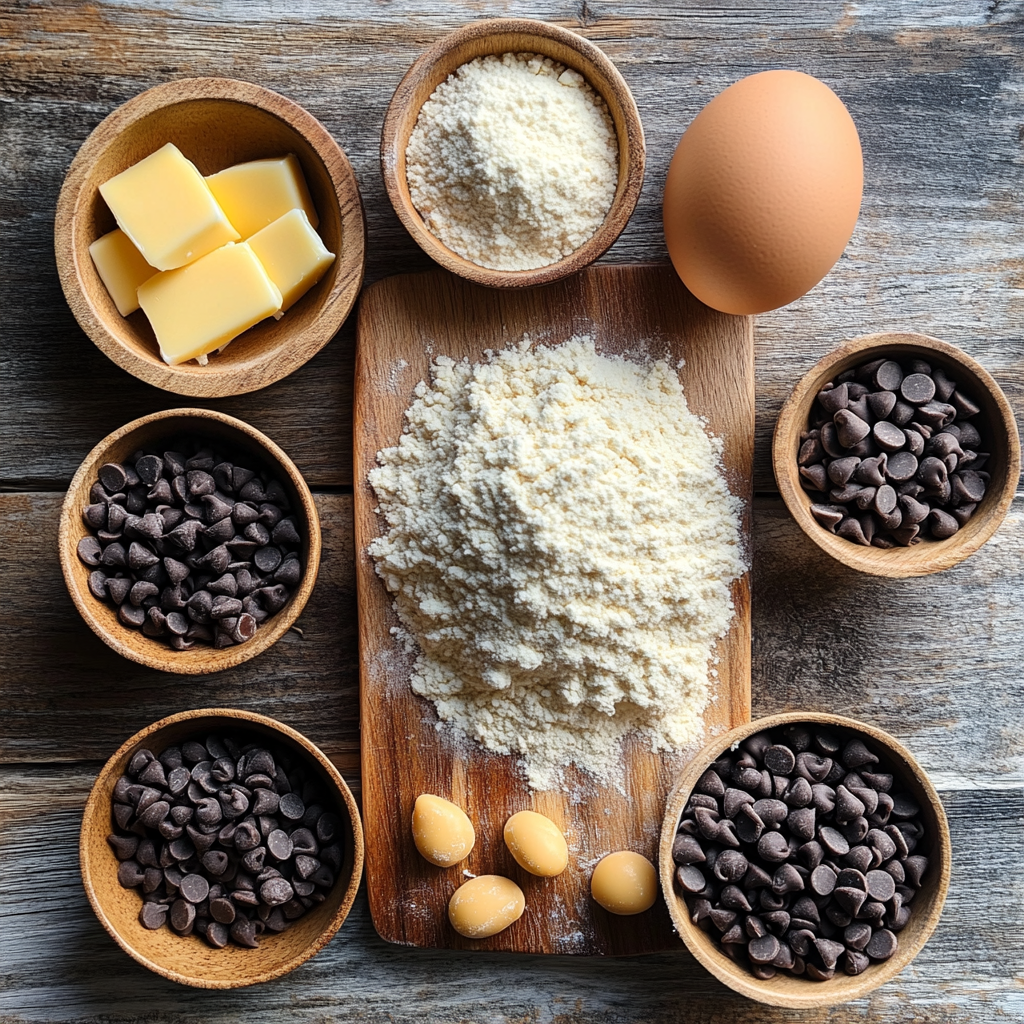 Heart Shaped Chocolate Chip Cookies ingredients