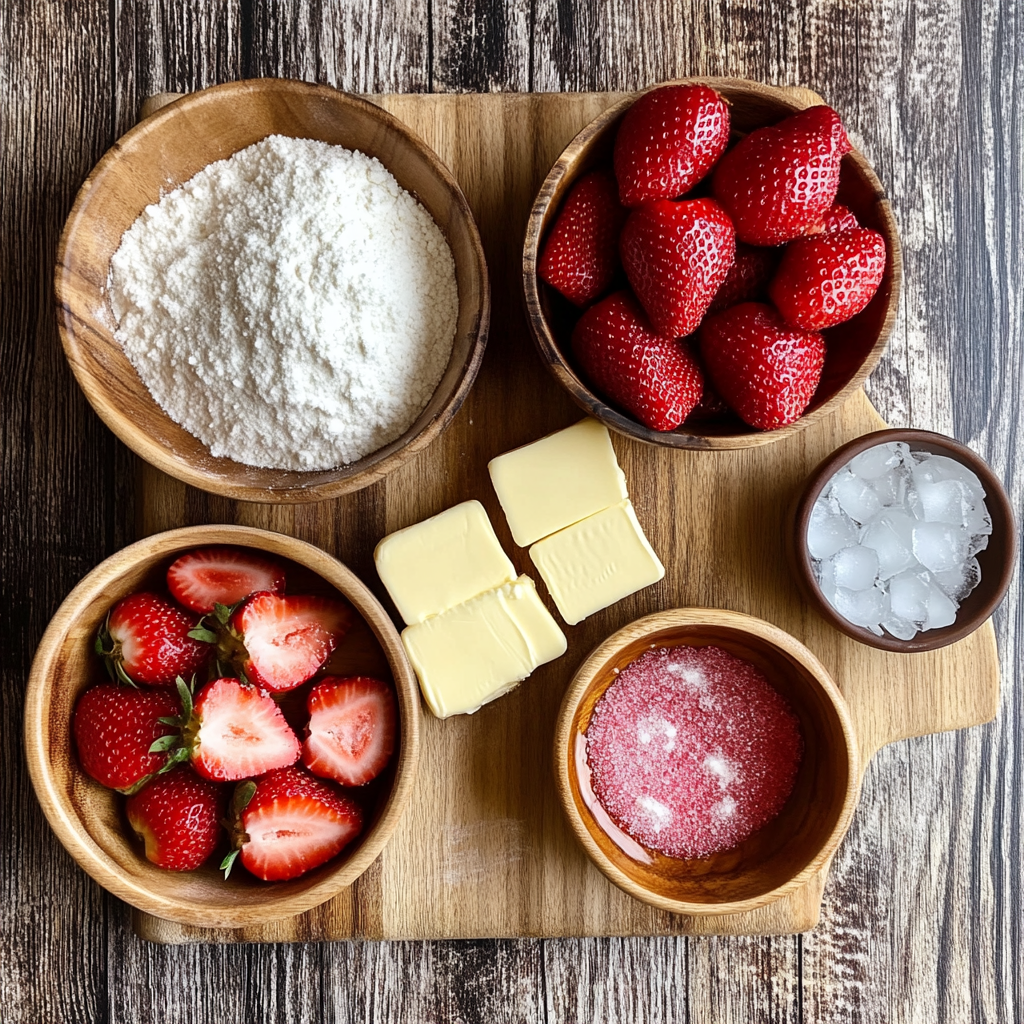 Heart Shaped Strawberry Galette ingredients