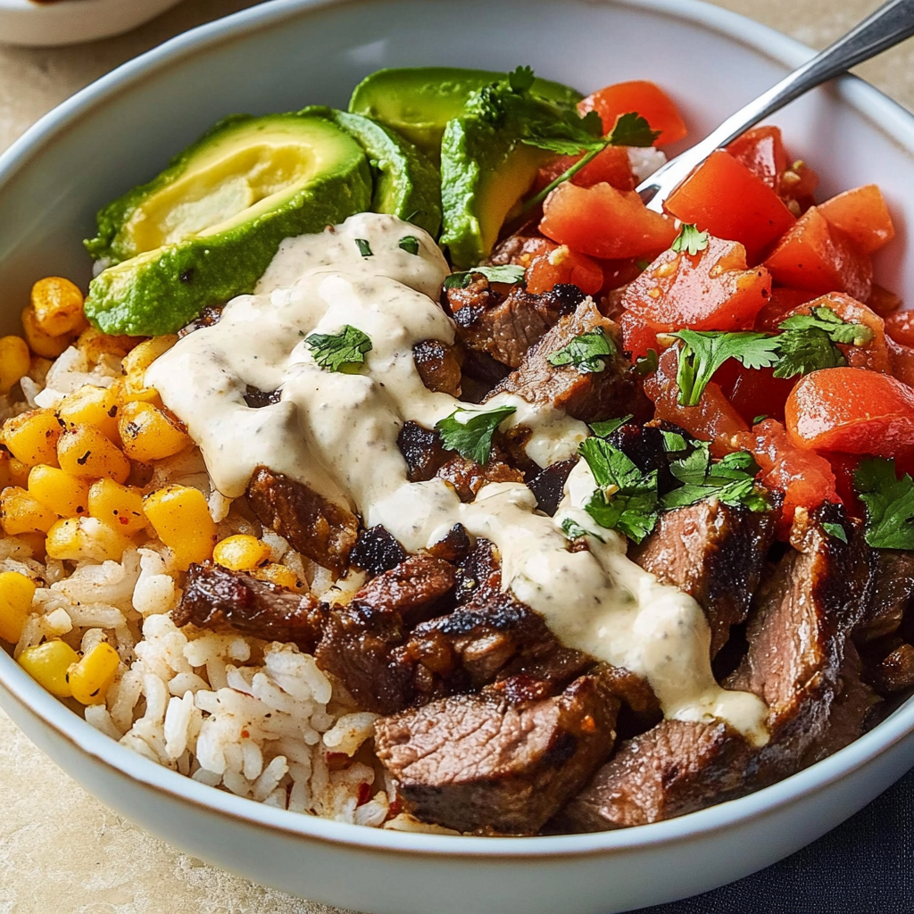 High Protein Steak Fajita Bowl