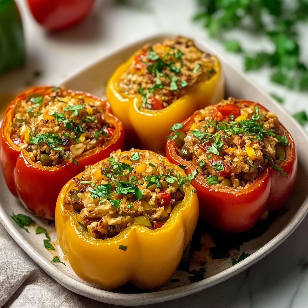 Homemade Arabic Stuffed Bell Peppers