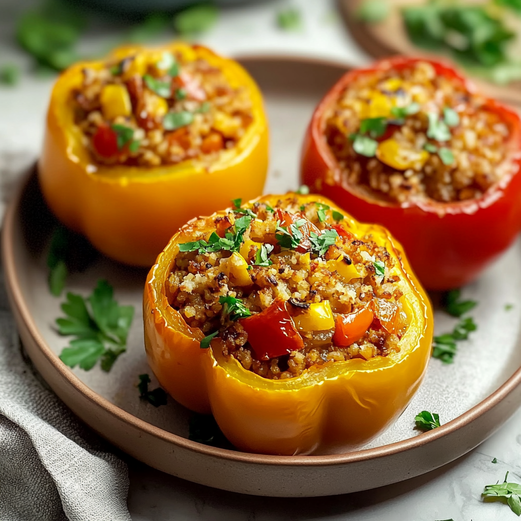 Homemade Arabic Stuffed Bell Peppers