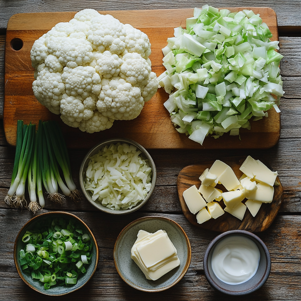 Low-Carb Colcannon ingredients