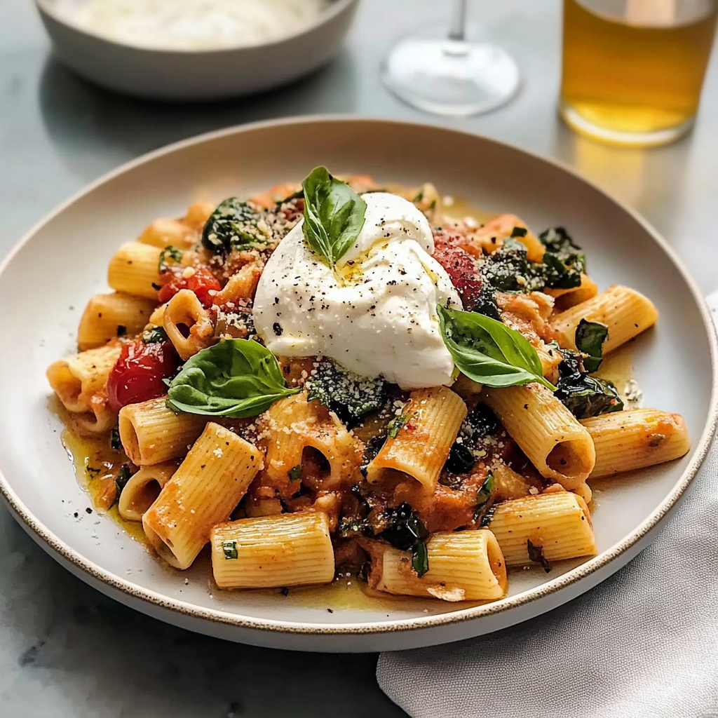 Pasta Alla Norma with Burrata