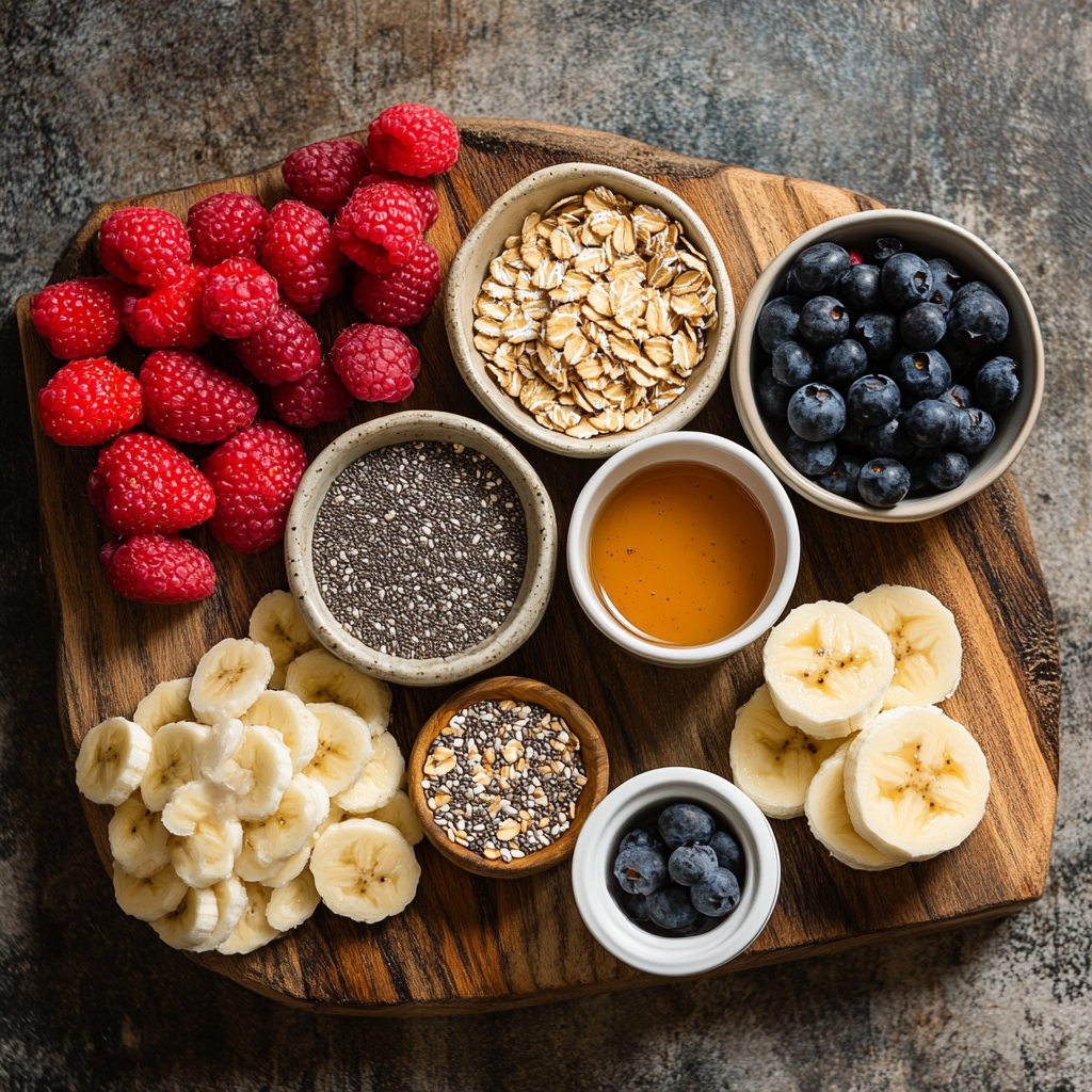 Peanut Butter Overnight Oats ingredients