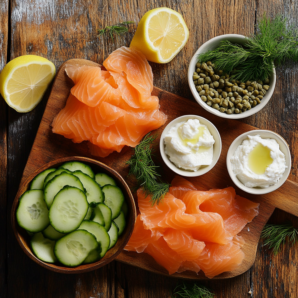 Smoked Salmon Appetizer Bites ingredients