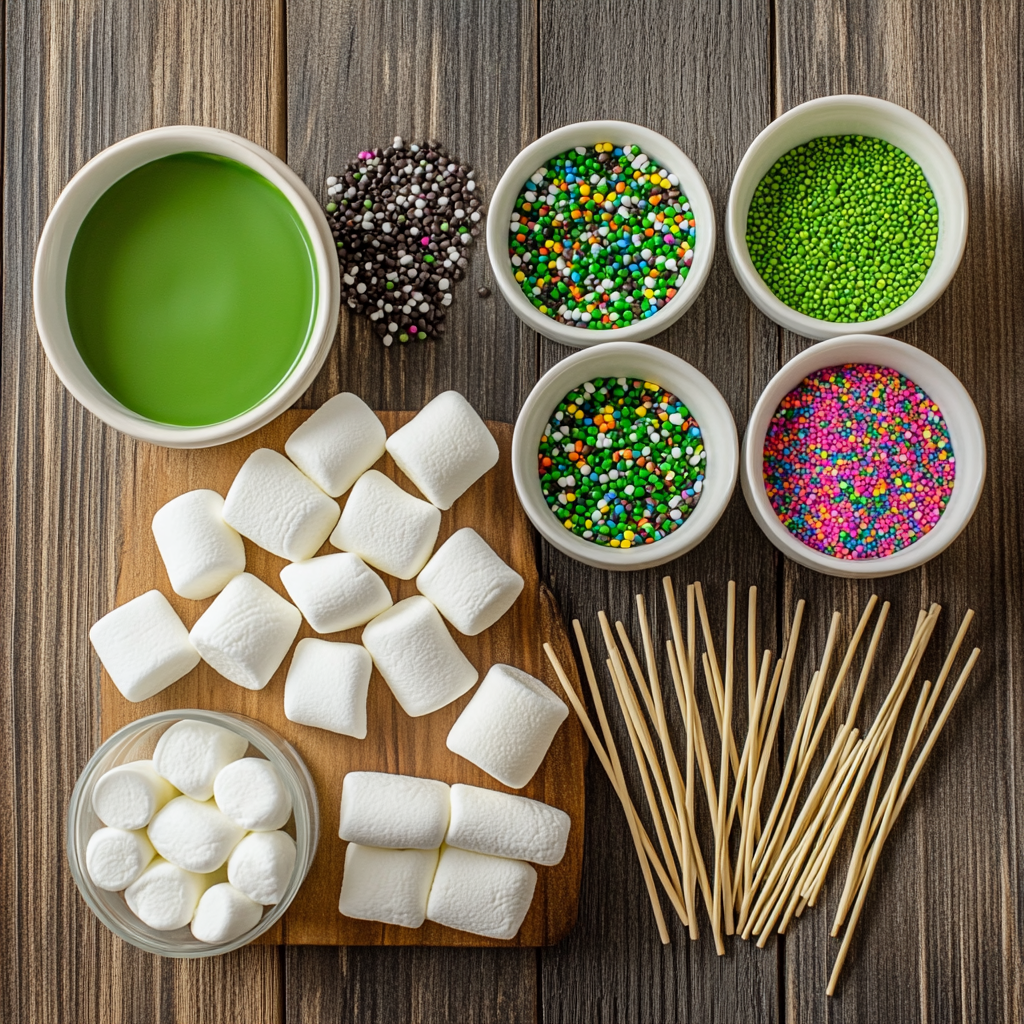 St. Patrick’s Day Marshmallow Pops ingredients