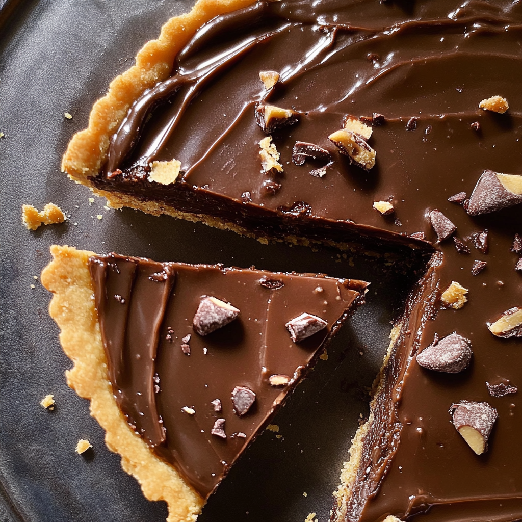 Valentine Caramel Chocolate Chip Cookie Tart
