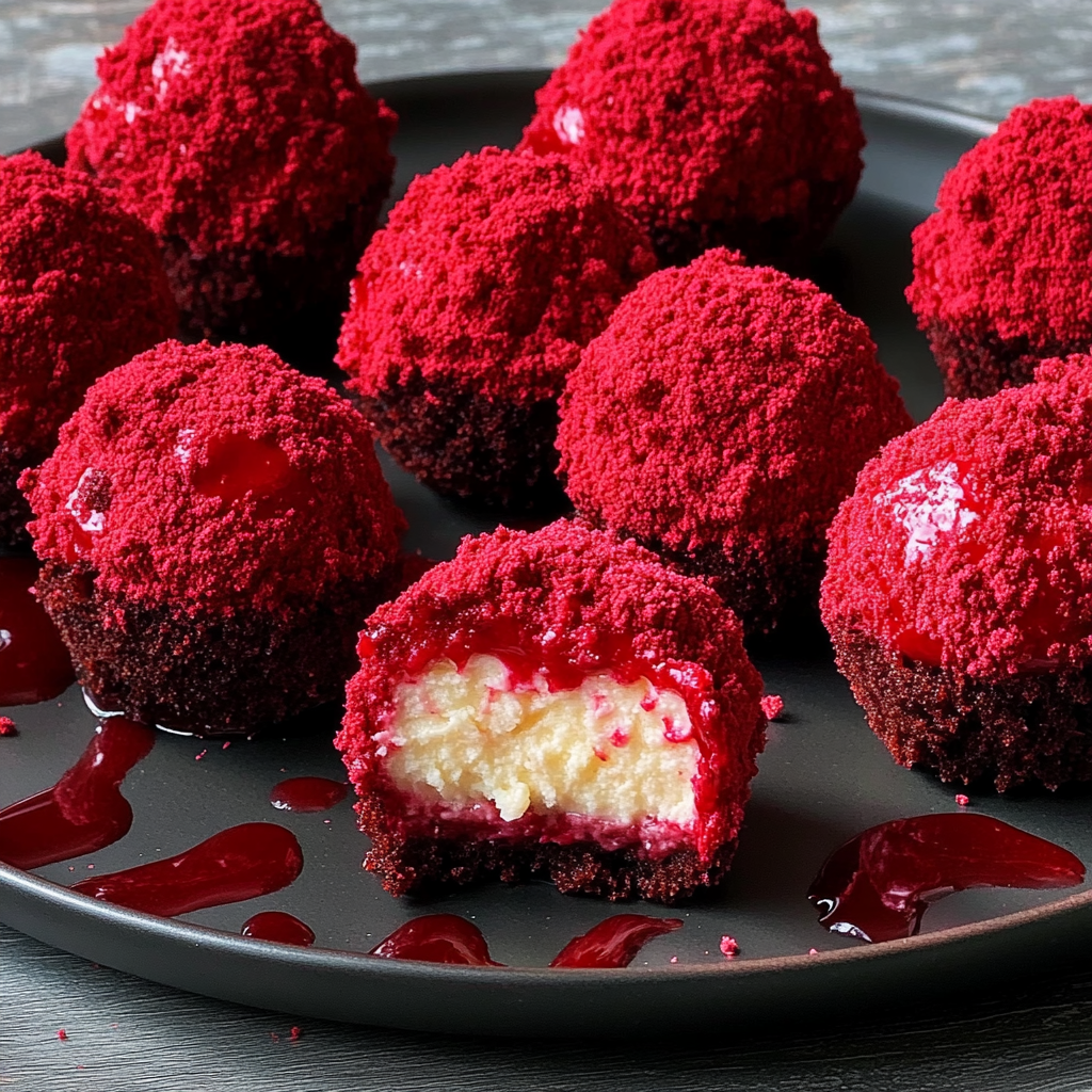 Valentine Red Velvet Cheesecake Bites
