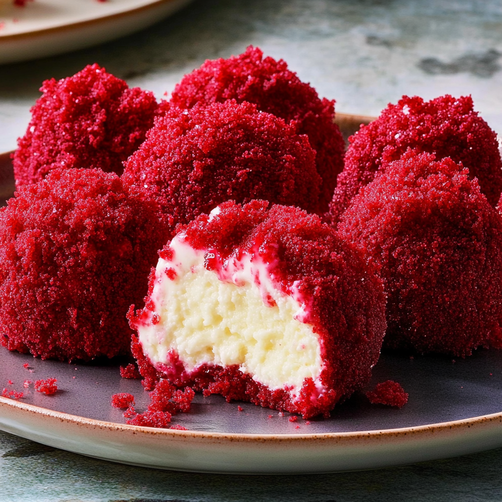 Valentine Red Velvet Cheesecake Bites