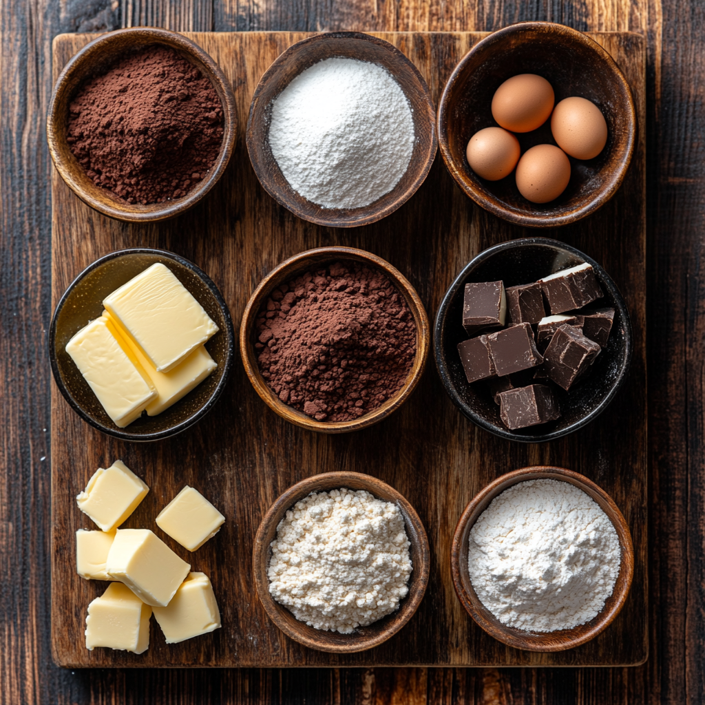 Valentine Red Velvet Cheesecake Brownies ingredients