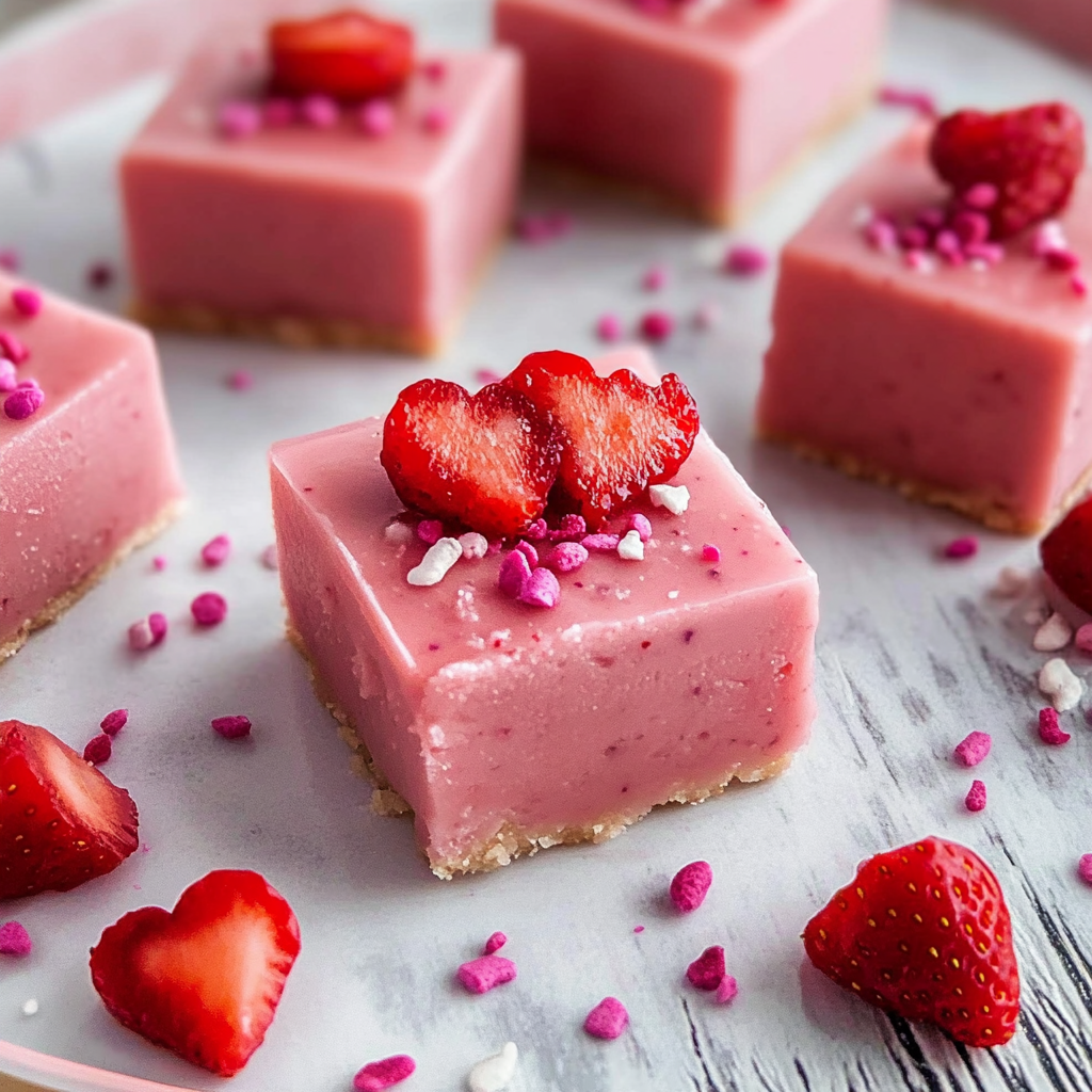 Valentine Strawberry Fudge