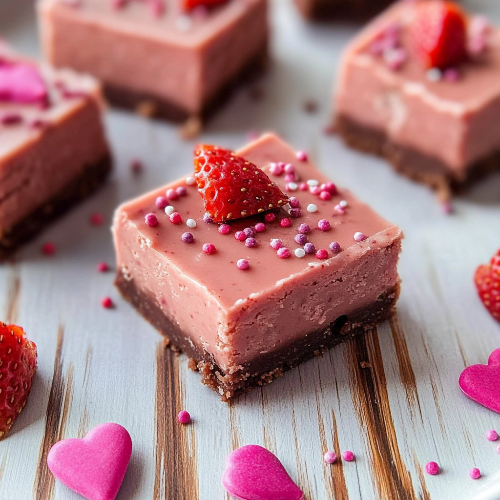 Valentine Strawberry Fudge