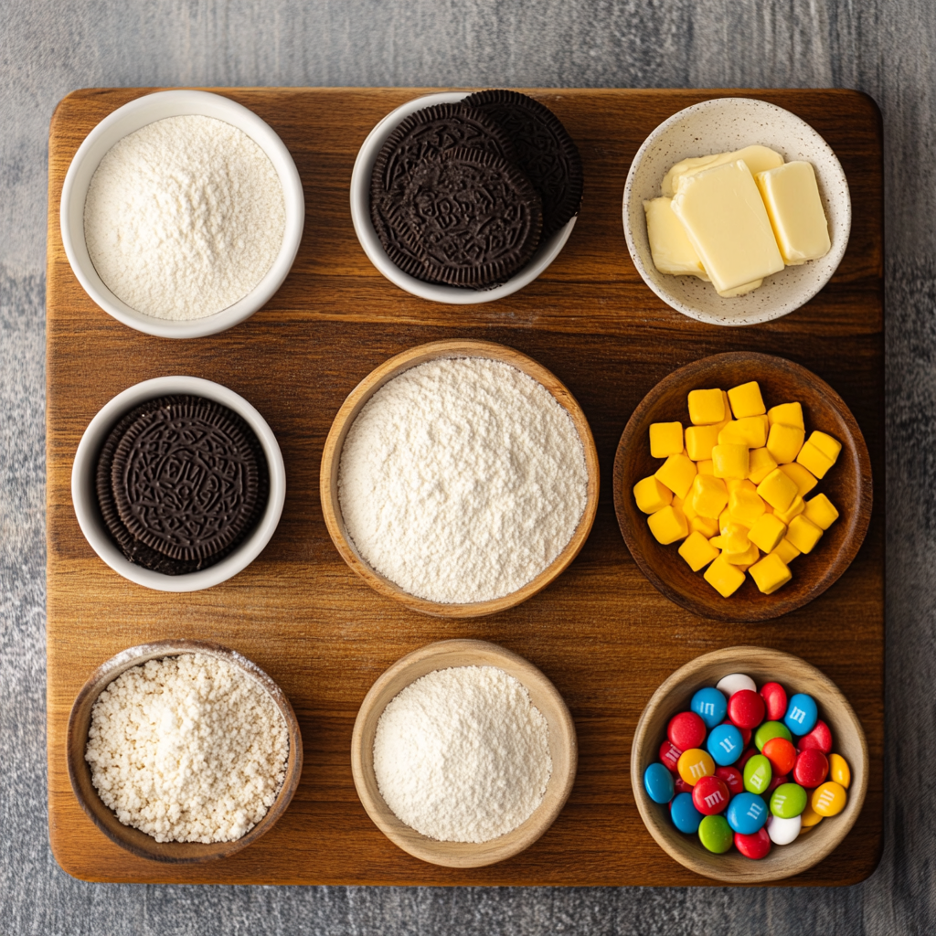 Valentine’s Day Oreo m&m’s Cookies ingredients
