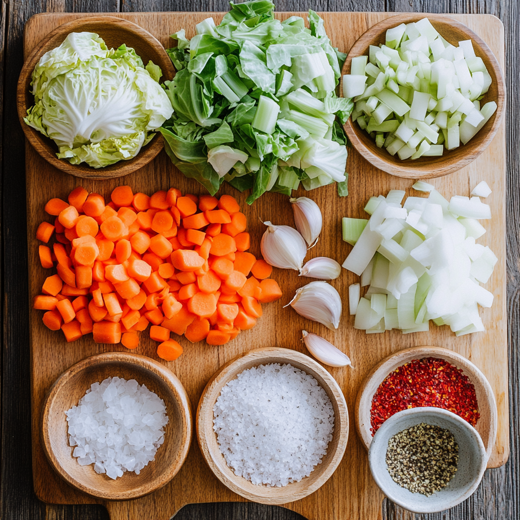 Vegetable Cabbage Soup ingredients
