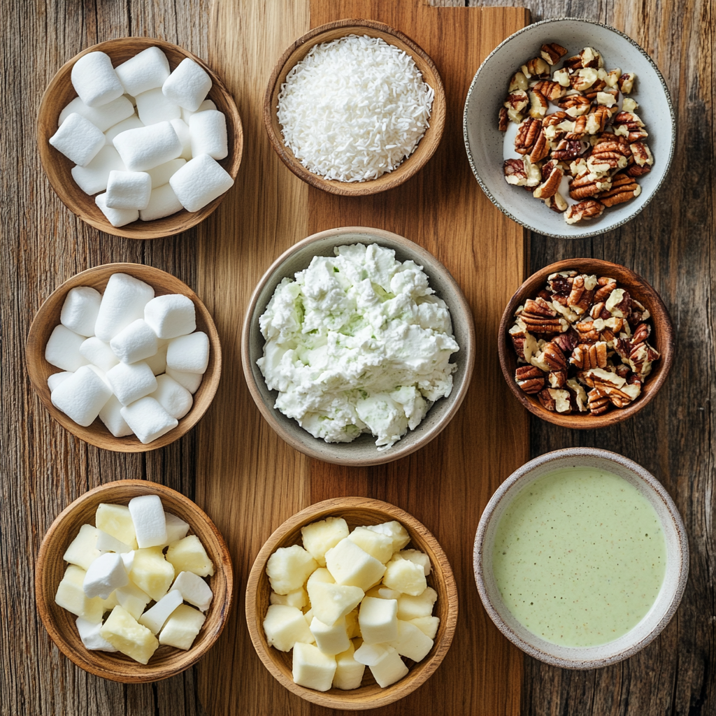Watergate Salad ingredients